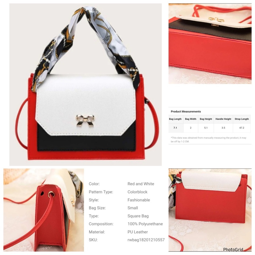 ROMWE red scarf crossbody bag NWOT